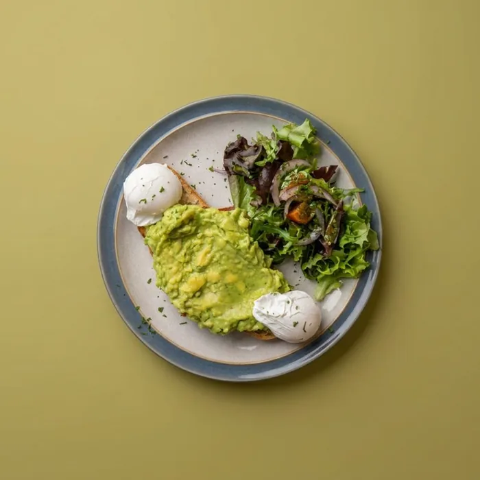 Avocado & poached eggs — after
