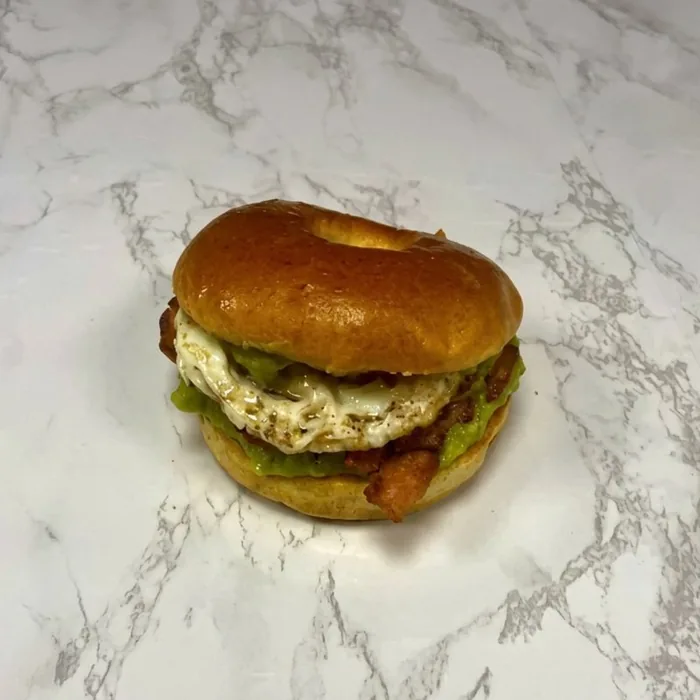 Breakfast bagel — before
