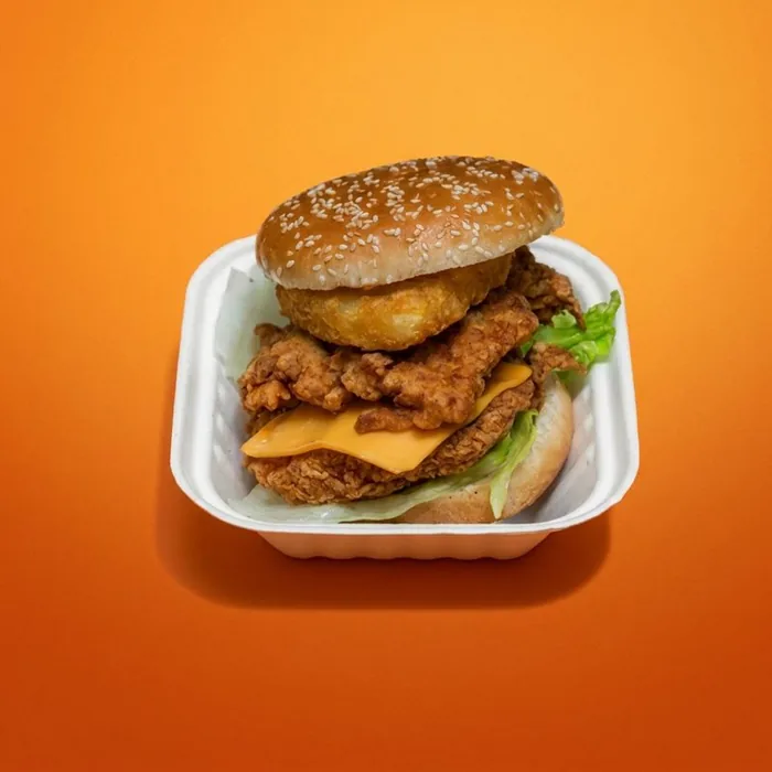 Chicken burger — after