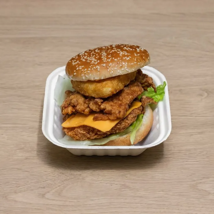 Chicken burger — before