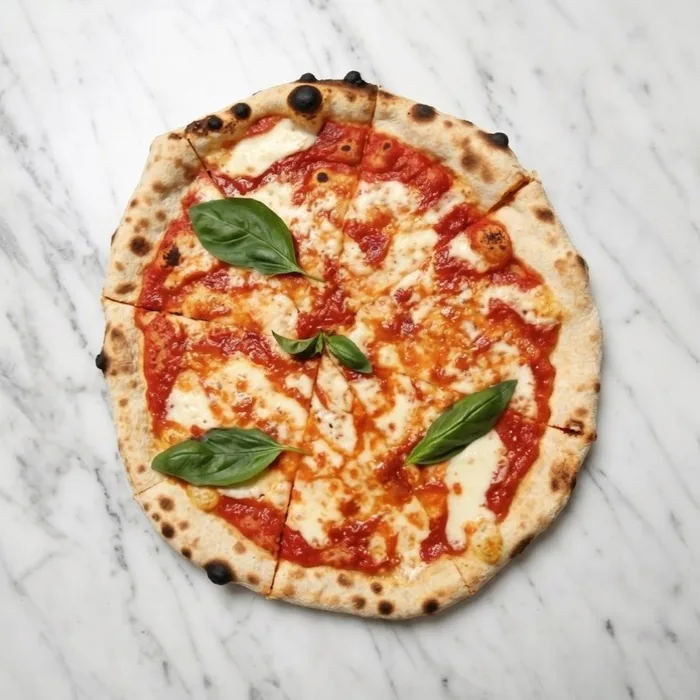Margherita pizza — after